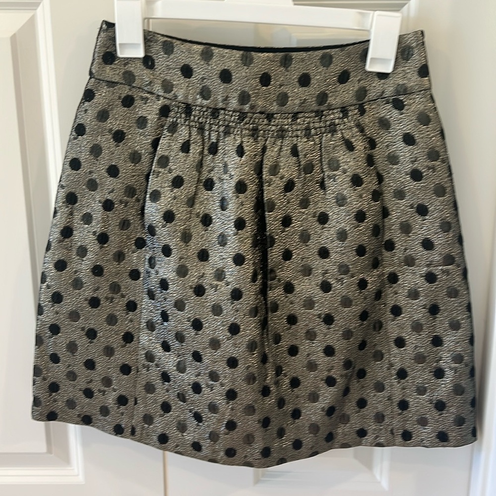 Tibi metallic polka dot skirt